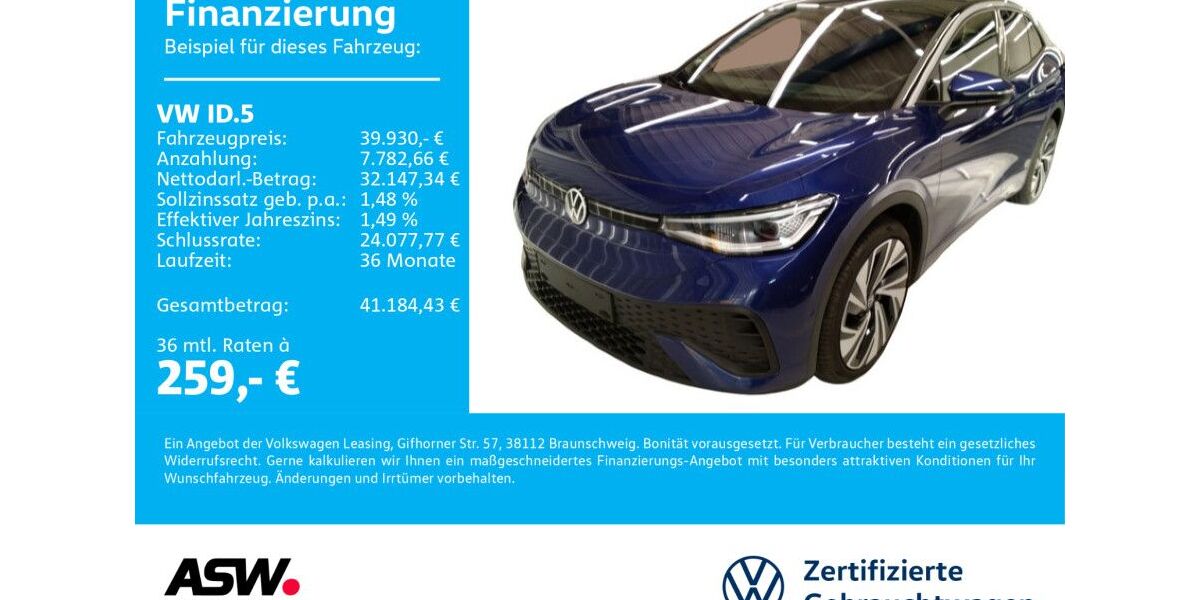 VW ID.5 8.800 km 39.930 &euro; Bad Rappenau 74906