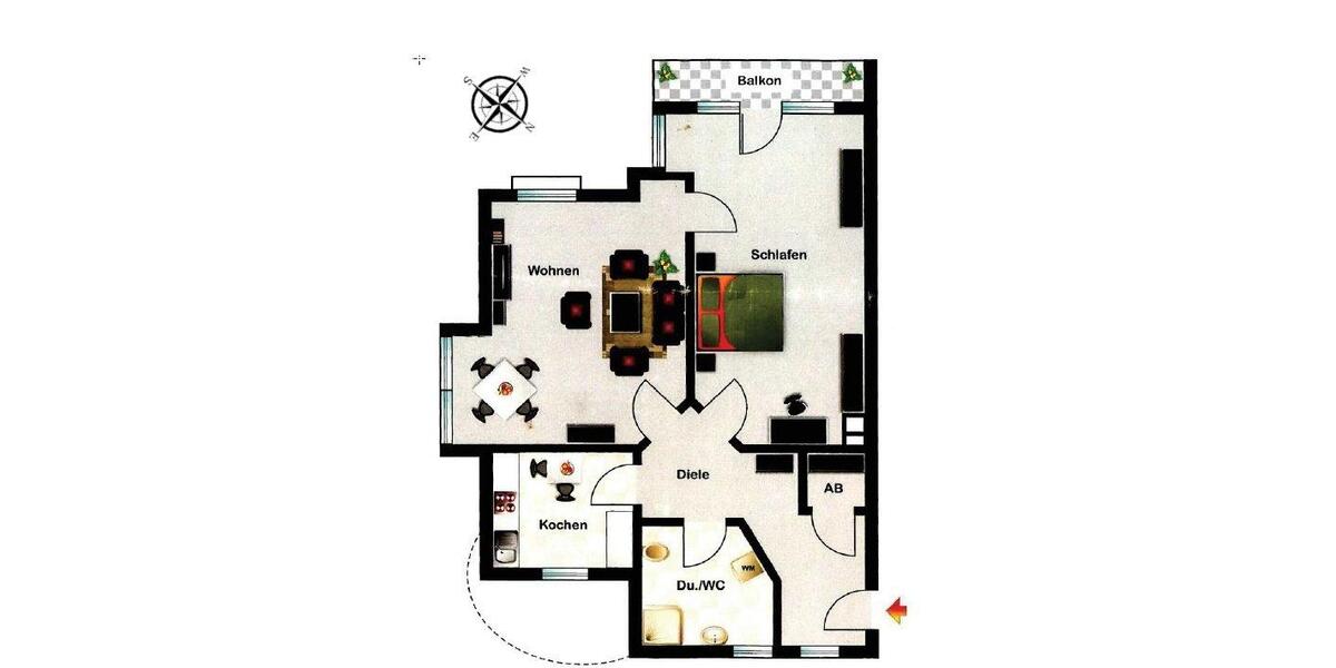 Hochparterre Ravensburg - 2.5 Zimmer, 70 m&sup2;, 309.000&euro; | Angebot:26864775