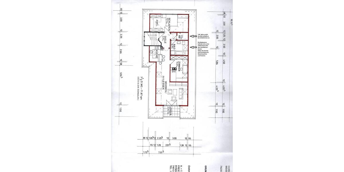 Dachgeschoßwohnung Erlenbach - 3.5 Zimmer, 75 m&sup2;, 309.000&euro; | Angebot:24455160