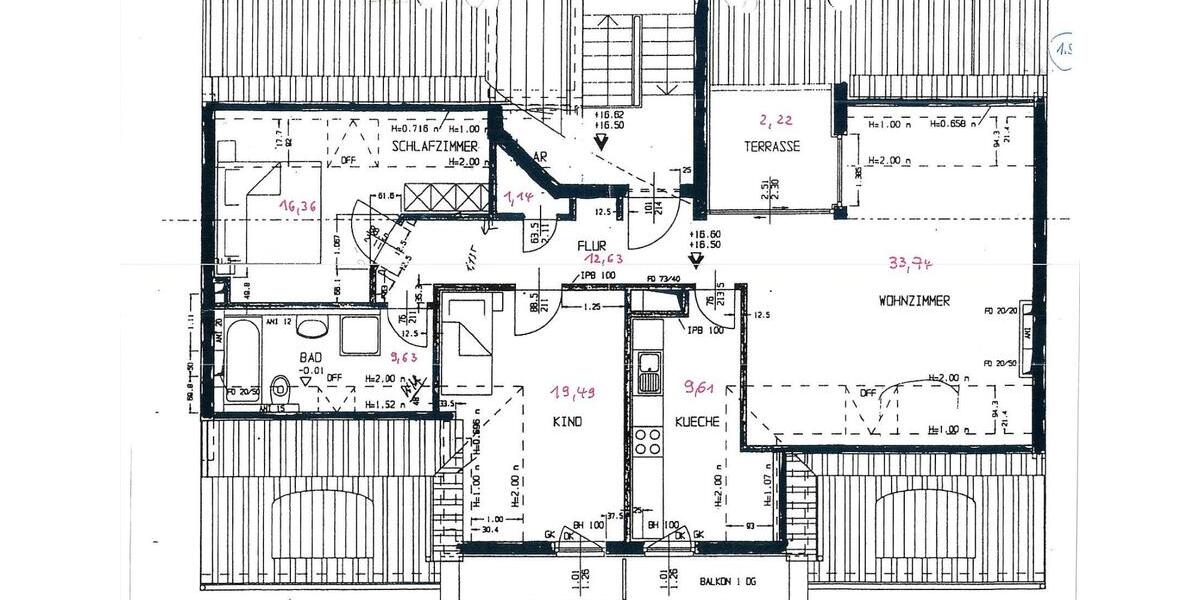 Dachgeschoßwohnung Nürnberg Hasenbuck - 3 Zimmer, 102 m&sup2;, 409.000&euro; | Angebot:26355393