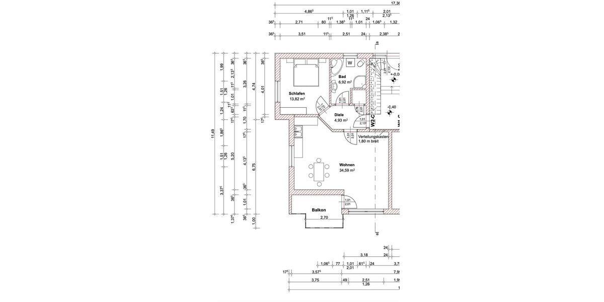 Etagenwohnung Biebertal - 2 Zimmer, 65 m&sup2;, 260.000&euro; | Angebot:26551035