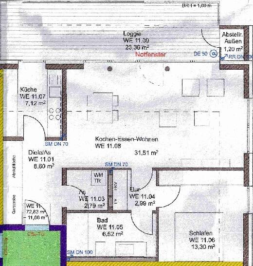 Etagenwohnung Trier Trier-Nord - 2 Zimmer, 82 m&sup2;, 1.330&euro; | Angebot:26686322