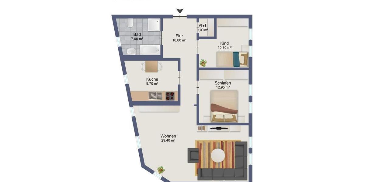 Außergewöhnliche Wohnung mitten in der City - aber bitte mit Aussicht! 3 zimmer