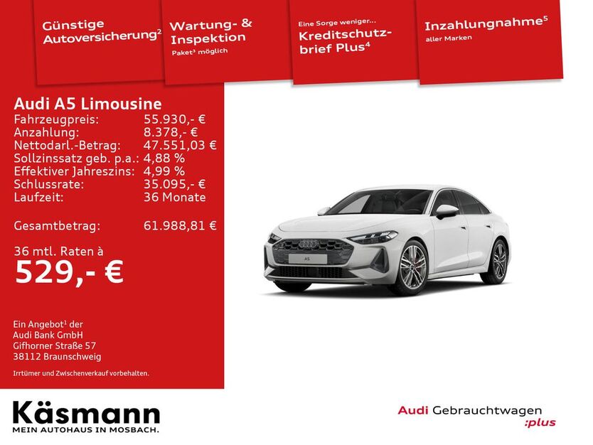 Audi A5 8.900 km 55.930 € Mosbach 74821
