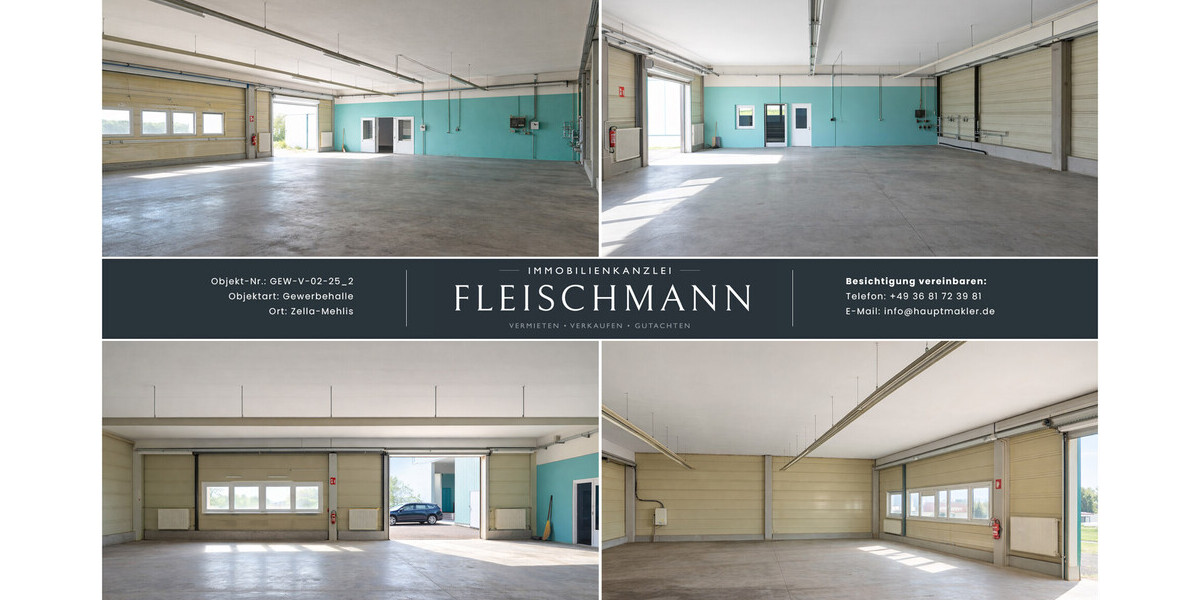 Moderne Gewerbeimmobilie mit klimatisierter Halle und Einliegerwohnung - Gewerbeobjekt Zella-Mehlis Mehlis | Angebot:26629637