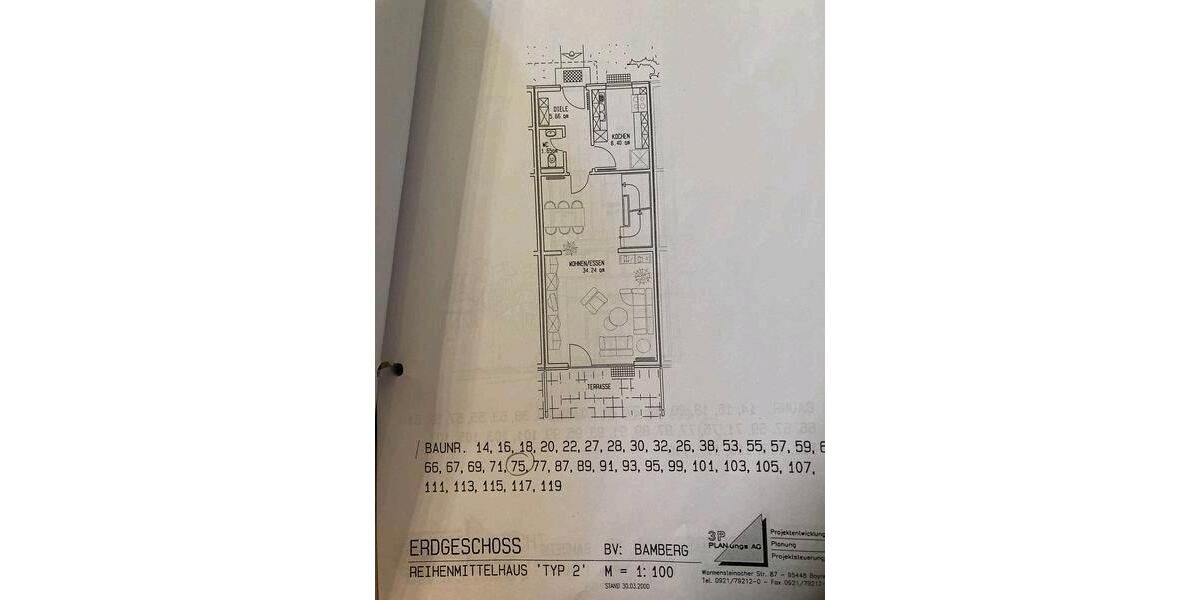 Reihenhaus Bamberg Gereuth - 5 Zimmer, 126 m&sup2;, 525.000&euro; | Angebot:26090018