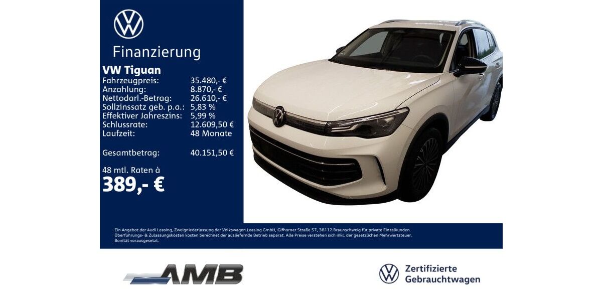 VW Tiguan 10.190 km 35.480 &euro; Borna 04552