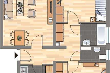 Wohnung zum Mieten in Offenbach an der Queich 659 € 71.08 m² 3 zimmer
