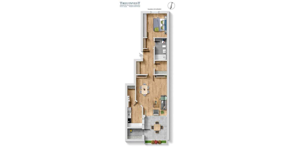 Terrassenwohnung Donauwörth - 2 Zimmer, 80 m&sup2;, 269.000&euro; | Angebot:26243917