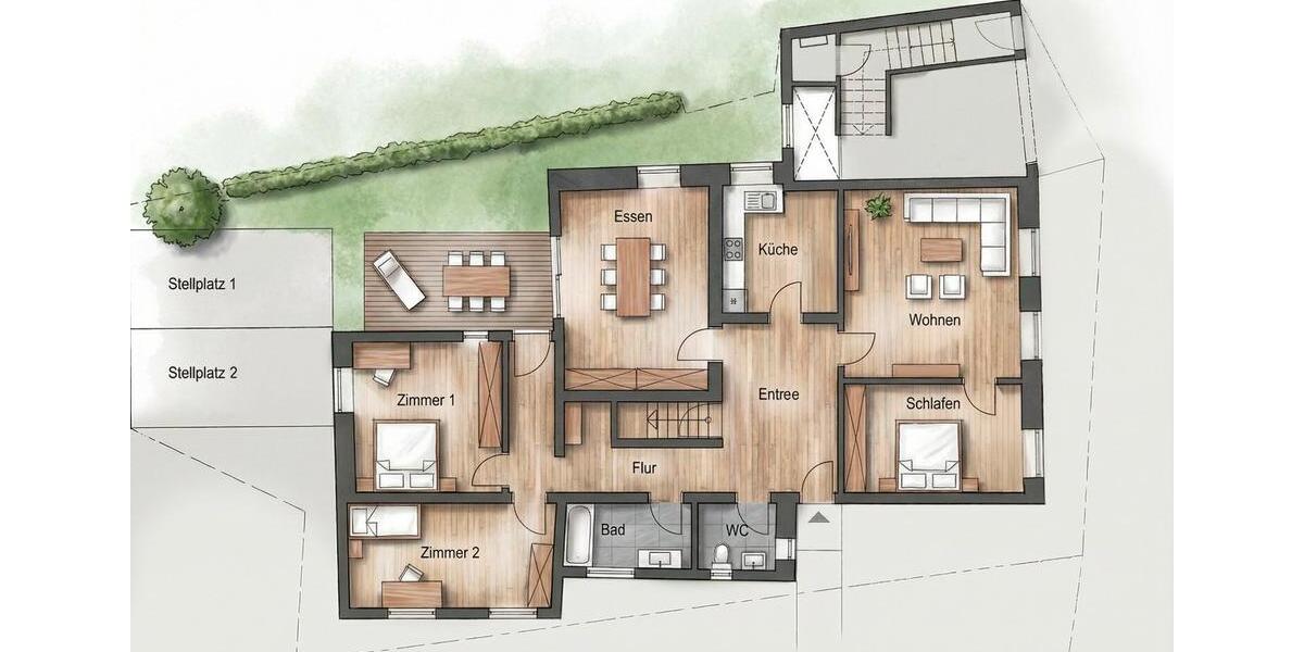 Erdgeschoßwohnung Öhningen - 5 Zimmer, 129 m&sup2;, 350.000&euro; | Angebot:26413199