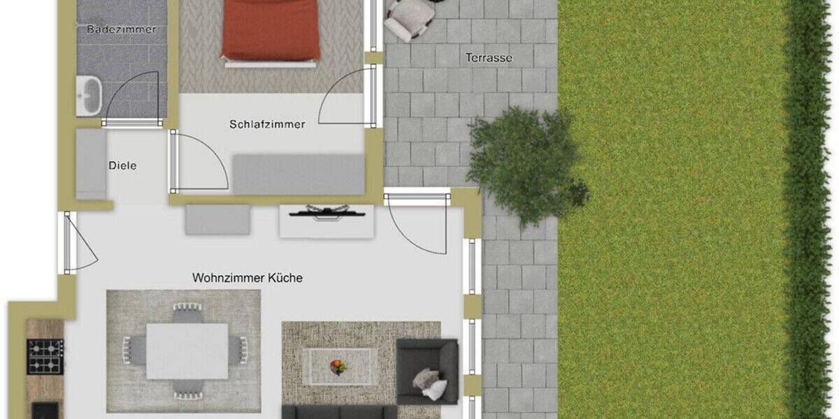Etagenwohnung Bad Waldsee - 2 Zimmer, 42 m&sup2;, 164.000&euro; | Angebot:26867181