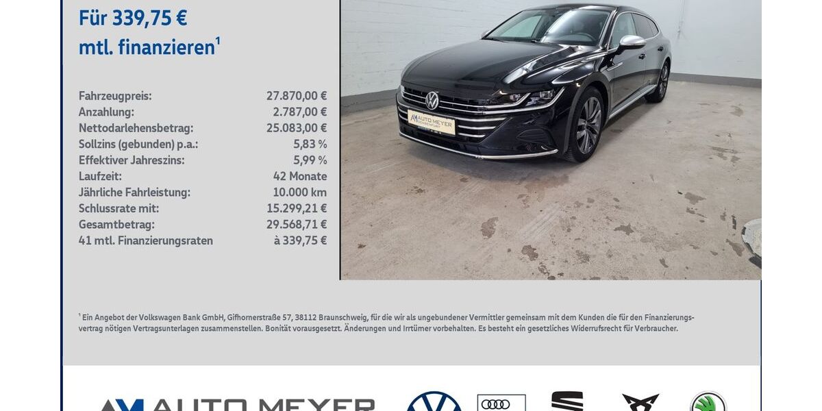 VW Arteon 44.700 km 26.970 &euro; Ochsenfurt 97199