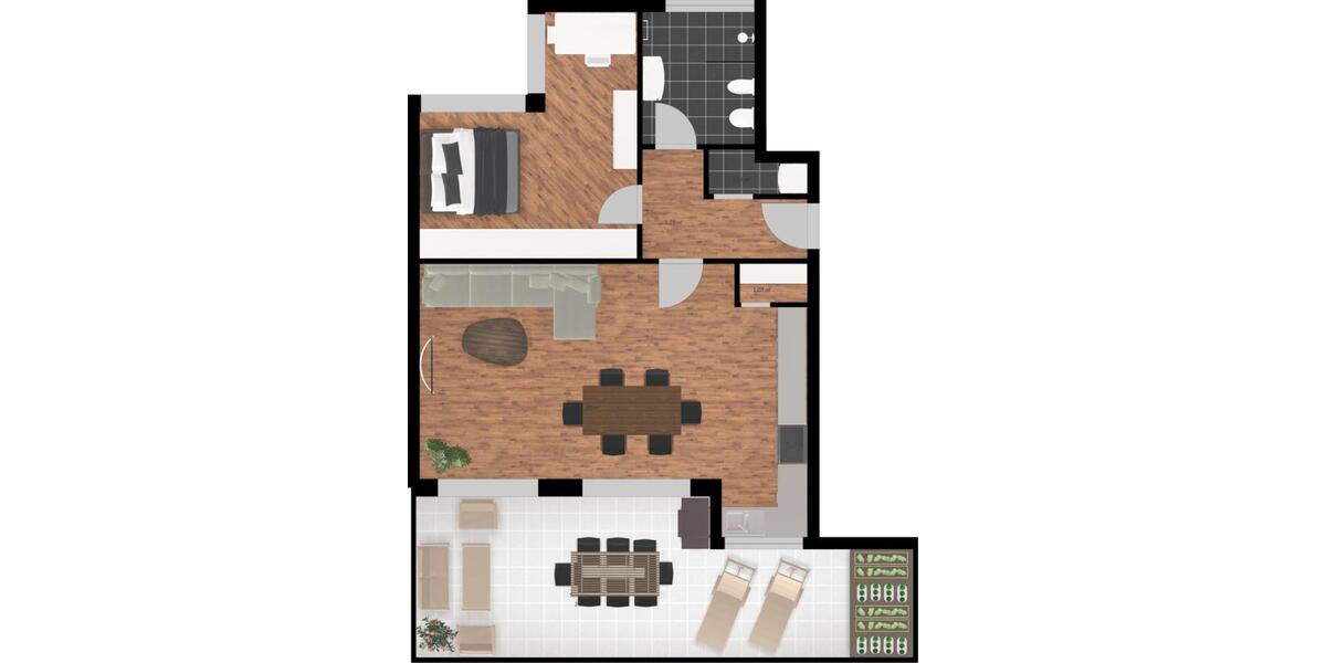 Stilvolle Penthousewohnung mit großer Terrasse in Gerolzhofen 2 zimmer