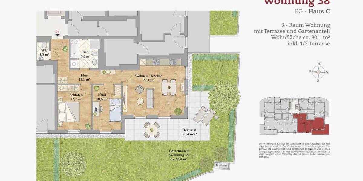 Etagenwohnung Dresden Leubnitz-Neuostra - 4 Zimmer, 80 m&sup2;, 517.100&euro; | Angebot:26657567