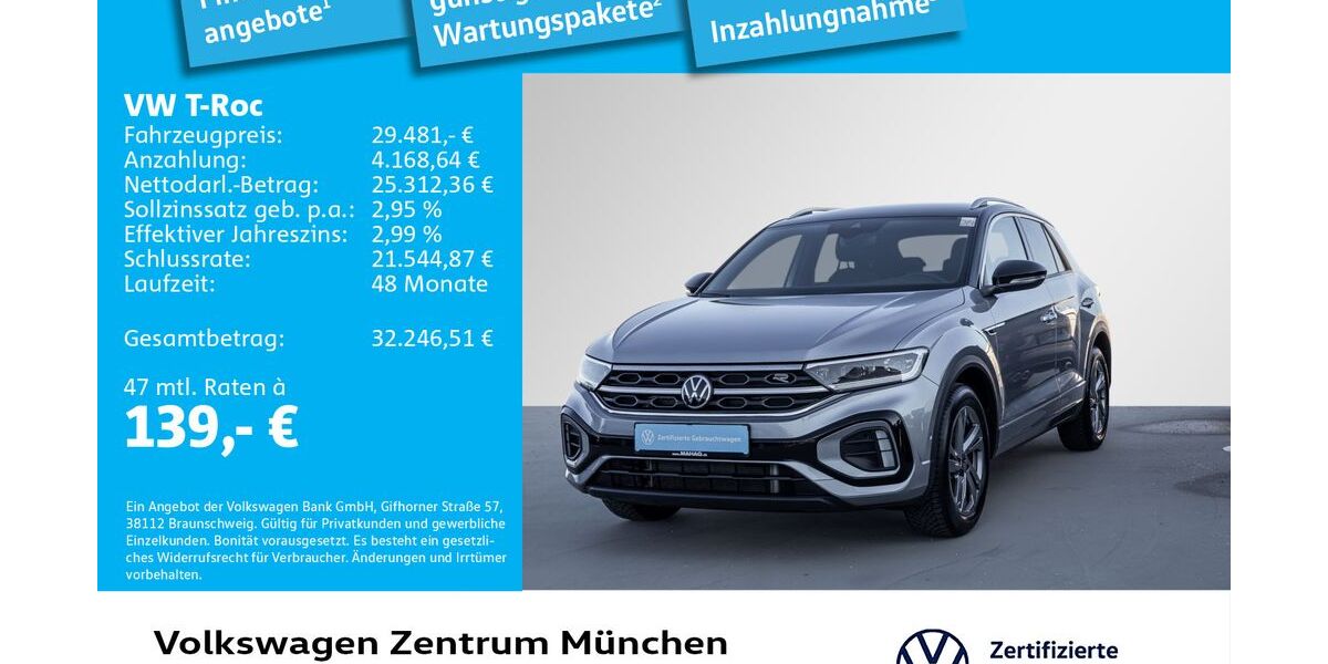 VW T-Roc 17.606 km 29.481 &euro; München 80687