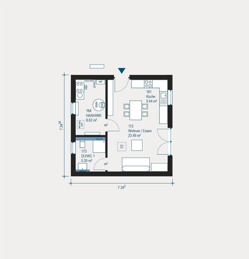 Ebenerdig wohnen, modern leben - Traumbungalow 1 zimmer