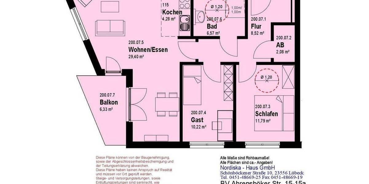 Etagenwohnung Stockelsdorf - 3 Zimmer, 73 m&sup2;, 410.000&euro; | Angebot:26293120