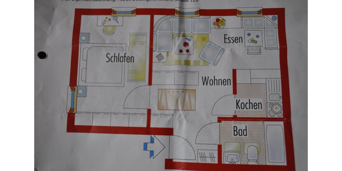 Etagenwohnung Dettingen unter Teck - 2 Zimmer, 40 m&sup2;, 195.000&euro; | Angebot:26864819