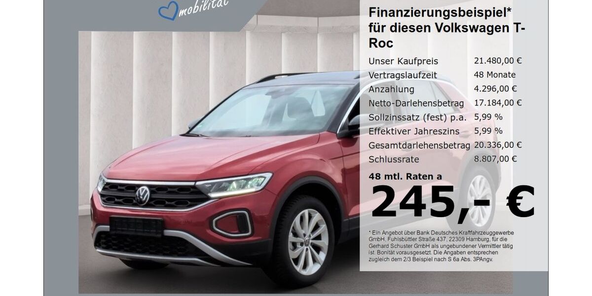 VW T-Roc 6.678 km 21.480 &euro; Ruhstorf 94099