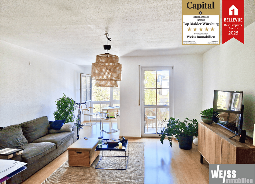 Wohnung zum Mieten in Würzburg 600 € 51 m² 2 zimmer