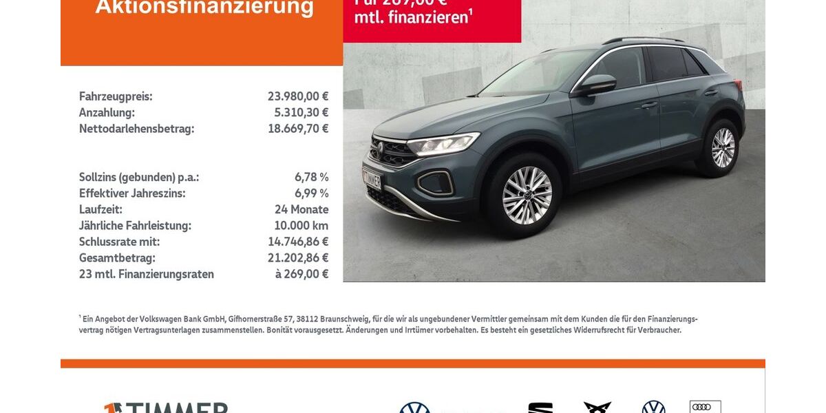 VW T-Roc 45.037 km 23.980 &euro; Meppen 49716