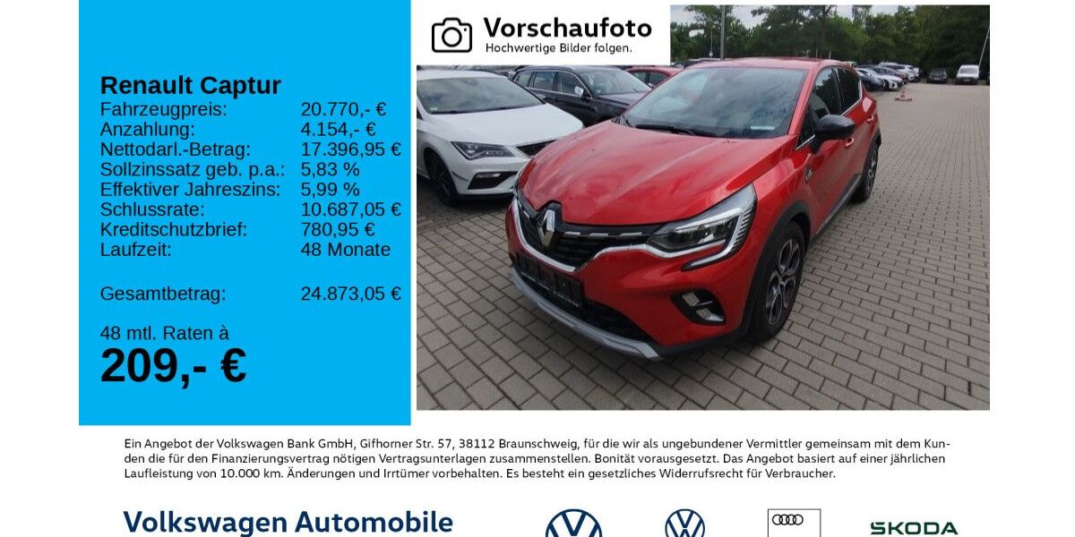 Renault Captur 25.328 km 20.770 &euro; Leipzig 04277