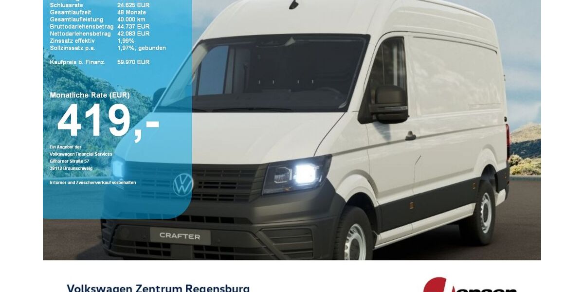 VW Crafter 4.900 km 59.970 &euro; Regensburg 93053
