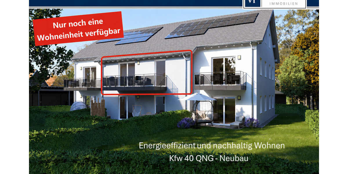 Nachhaltige und energieeffiziente 2-Zimmer Neubauwohnung mit gehobener Ausstattung, Balkon, 2 Carportstellplätzen und PV-Anlage - Etagenwohnung Pösing | Angebot:26835914