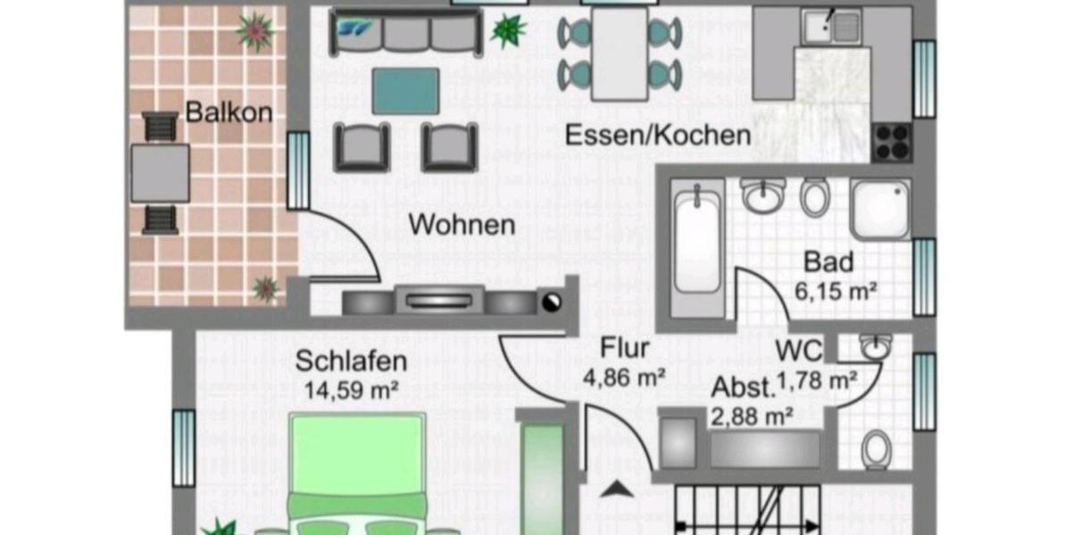 Etagenwohnung Malsch - 1 Zimmer, 64 m&sup2;, 650&euro; | Angebot:26393568