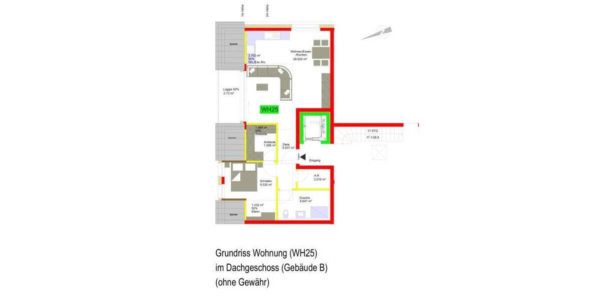 Etagenwohnung Konz Könen - 3 Zimmer, 66 m&sup2;, 261.360&euro; | Angebot:26815849