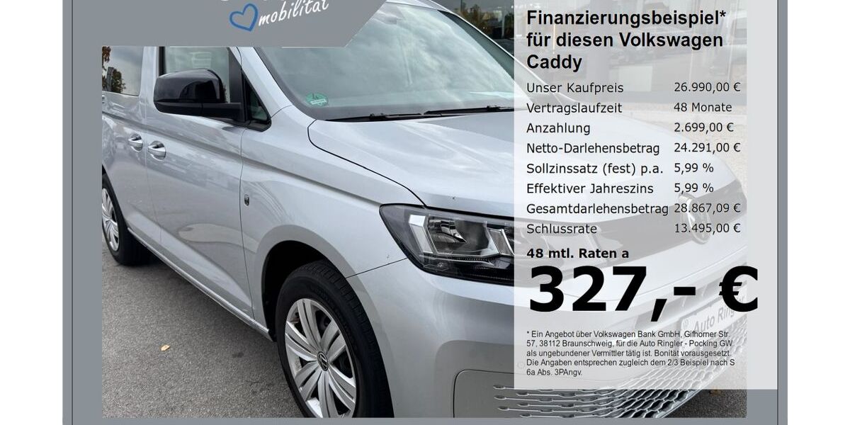 VW Caddy 11.073 km 26.980 &euro; Pocking 94060