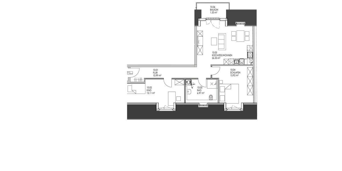 Dachgeschoßwohnung Offenbach am Main Bieber - 3 Zimmer, 77 m&sup2;, 1.255&euro; | Angebot:25553300