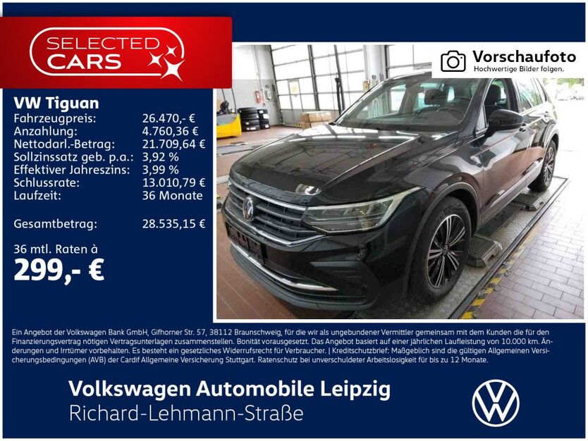 VW Tiguan 88.881 km 26.470 € Leipzig 04277