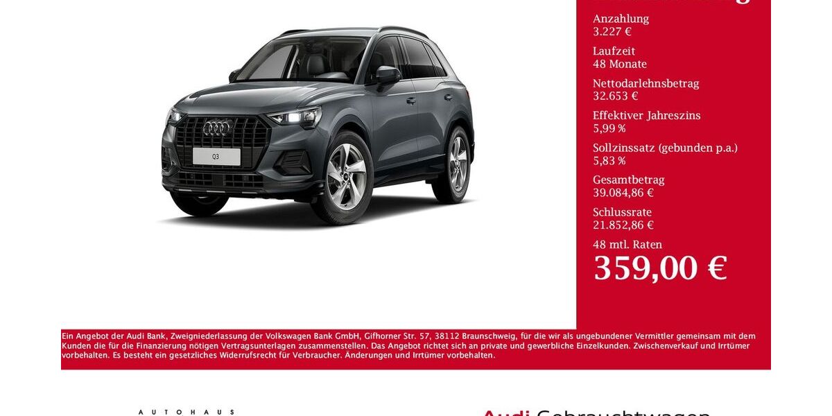 Audi Q3 6.963 km 35.880 &euro; Pronsfeld 54597