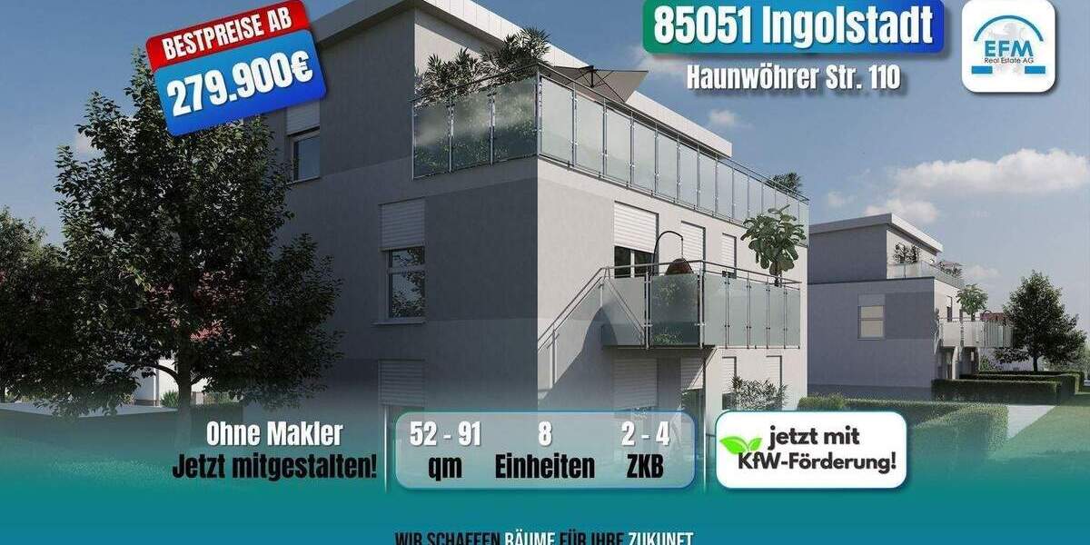 Etagenwohnung Ingolstadt Münchener Straße - 2 Zimmer, 279.900&euro; | Angebot:25602474