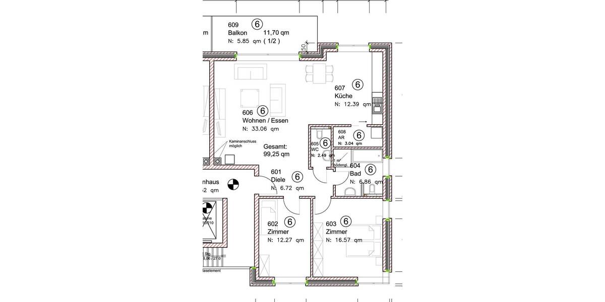 Etagenwohnung Bremerhaven Geestemünde - 3 Zimmer, 99 m&sup2;, 1.250&euro; | Angebot:25815628