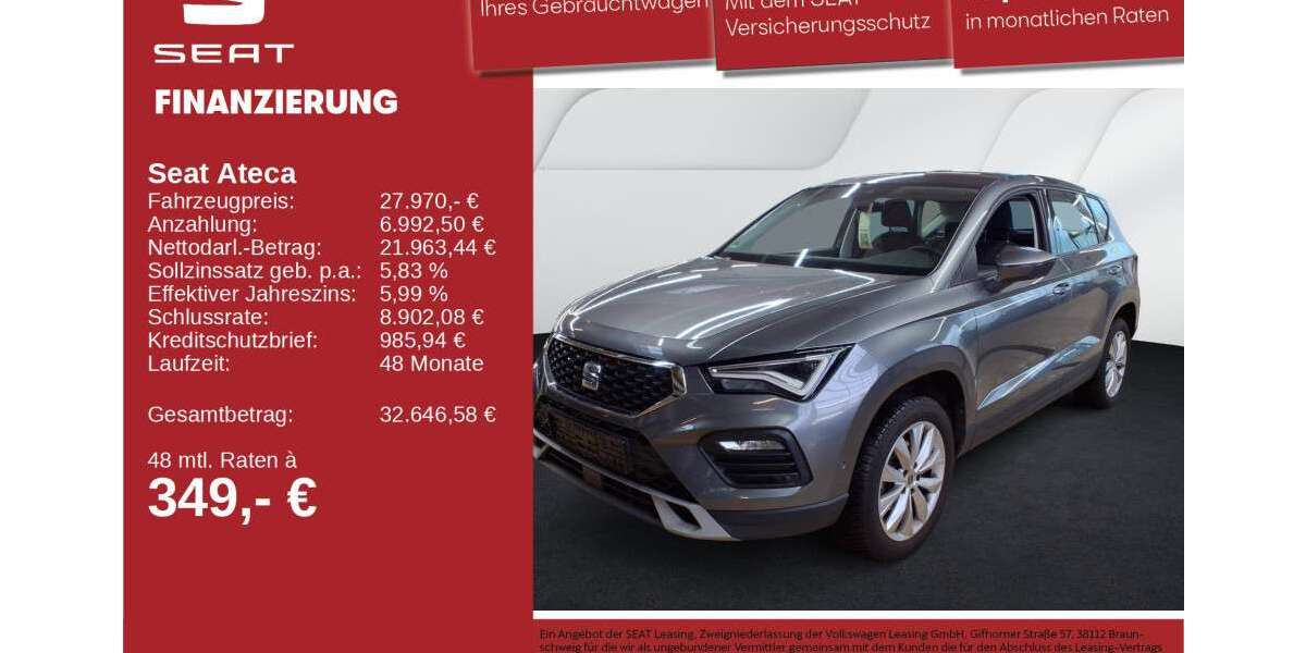 Seat Ateca 23.388 km 27.970 &euro; Neu-Ulm 89231