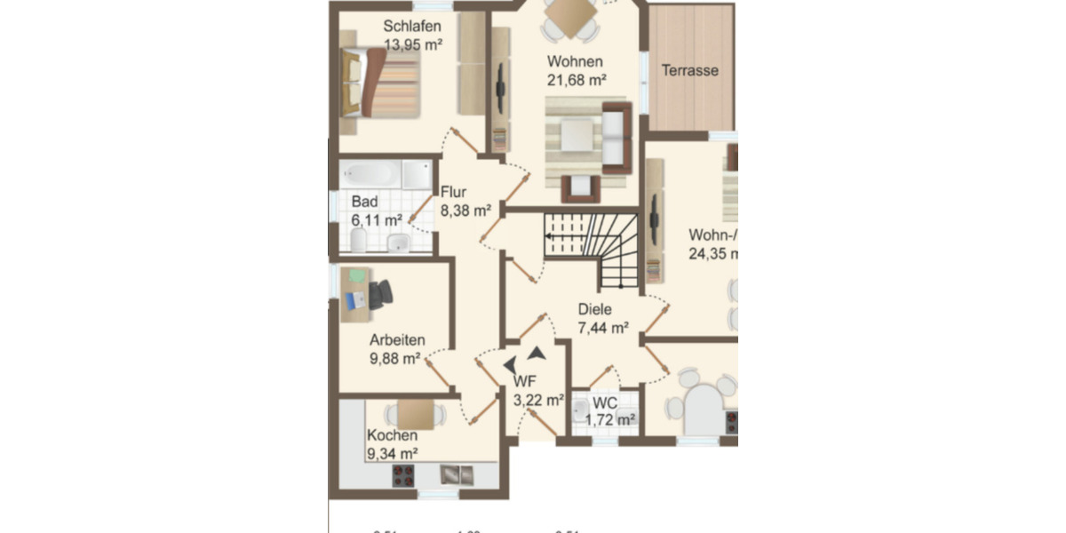 Erdgeschoßwohnung Möckern - 3 Zimmer, 70 m&sup2;, 1.000&euro; | Angebot:25343425