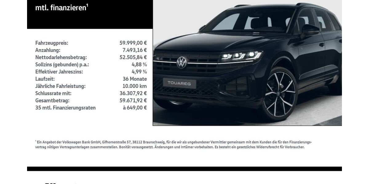 VW Touareg 61.000 km 59.999 &euro; Leinefelde-Worbis/DE 37327