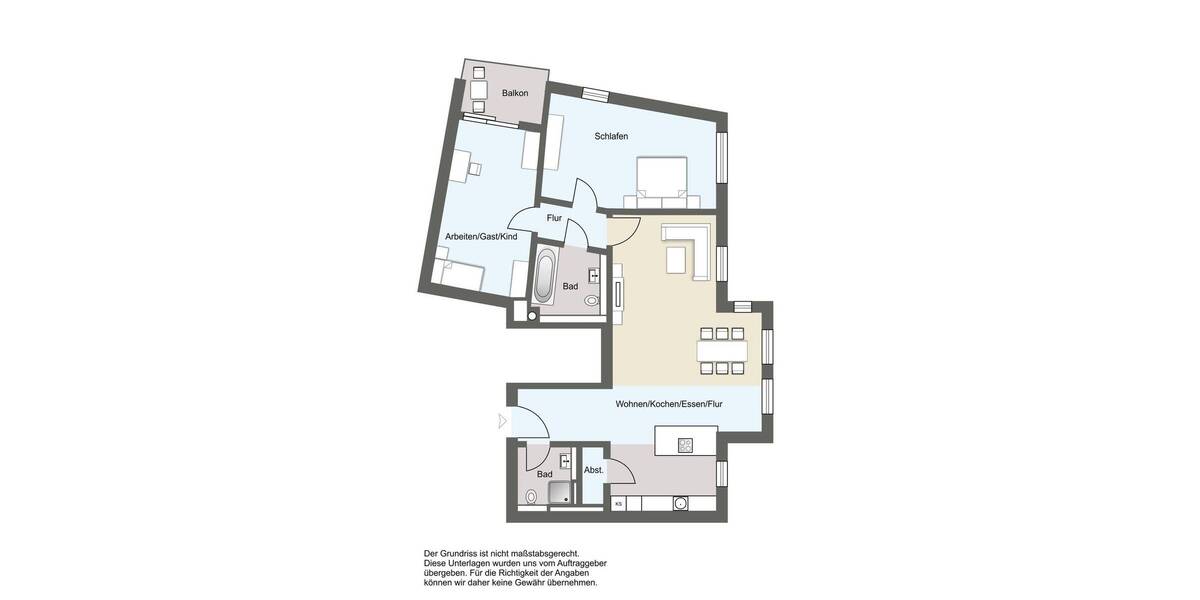 Etagenwohnung Leipzig Zentrum-Ost - 3 Zimmer, 82 m&sup2;, 1.220&euro; | Angebot:26162029