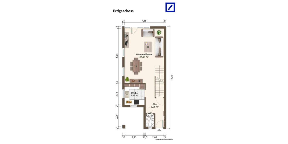 Doppelhaushälfte Drei Gleichen - 5 Zimmer, 120 m&sup2;, 195.000&euro; | Angebot:24567383