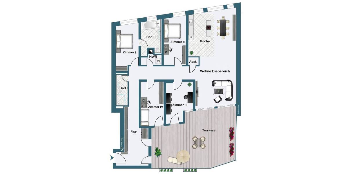 Etagenwohnung Frankfurt am Main Bockenheim - 5 Zimmer, 195 m&sup2;, 1.295.000&euro; | Angebot:26815560