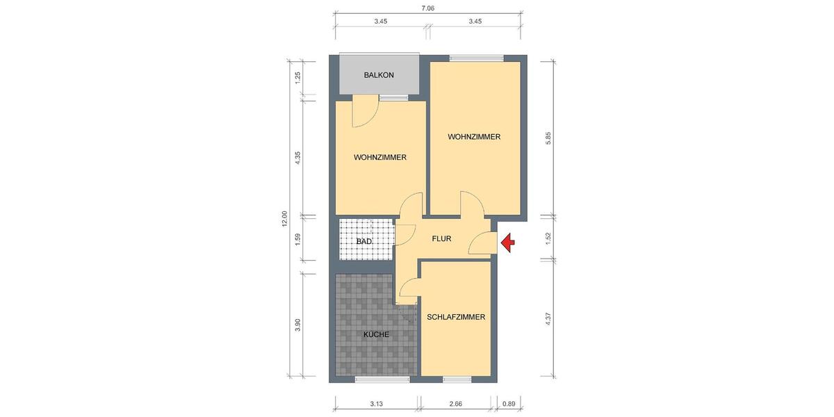 Dachgeschoßwohnung Erfurt Melchendorf - 3 Zimmer, 70 m&sup2;, 455&euro; | Angebot:26283621