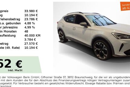 Cupra Formentor 20.550 km 31.880 &euro; Höchstadt an der Aisch 91315