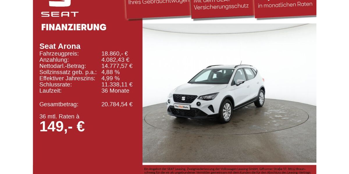 Seat Arona 12.753 km 18.190 &euro; Neu-Ulm 89231