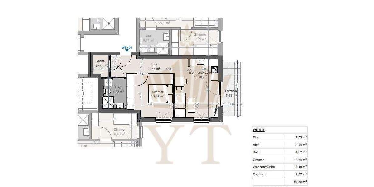 Terrassenwohnung Biesenthal - 2 Zimmer, 50 m&sup2;, 795&euro; | Angebot:25140748
