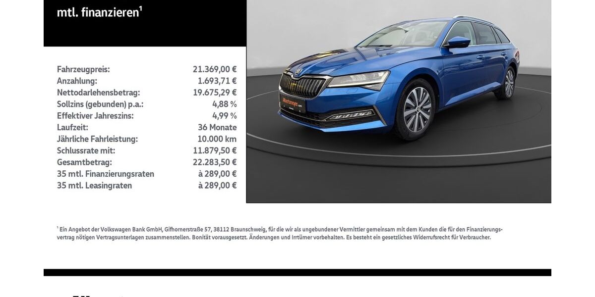 Skoda Superb 92.380 km 21.369 &euro; Leinefelde-Worbis/DE 37327