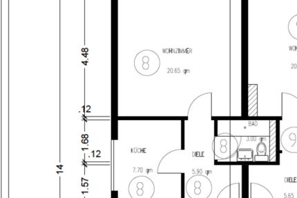 Wohnung Düsseldorf Stadtbezirk 6 - 2 Zimmer, 56 m&sup2;, 238.000&euro; | Angebot:26343498