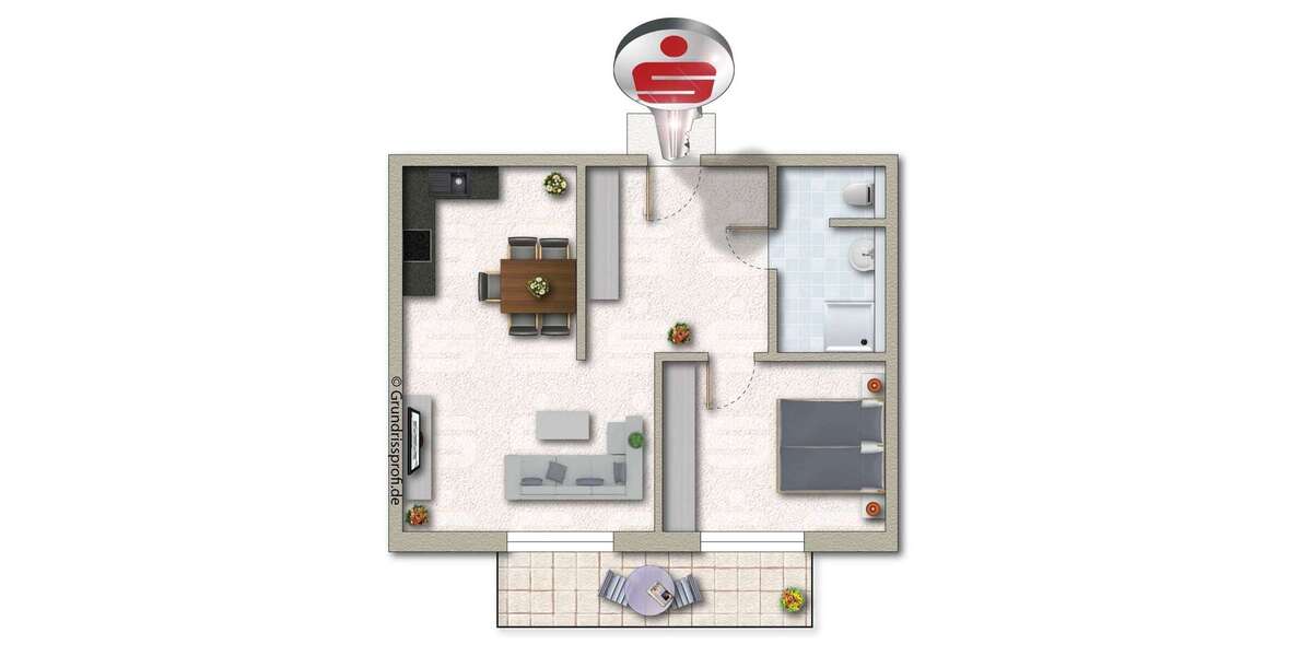 Etagenwohnung Klein-Winternheim Winternheim - 2 Zimmer, 66 m&sup2;, 356.900&euro; | Angebot:25196253