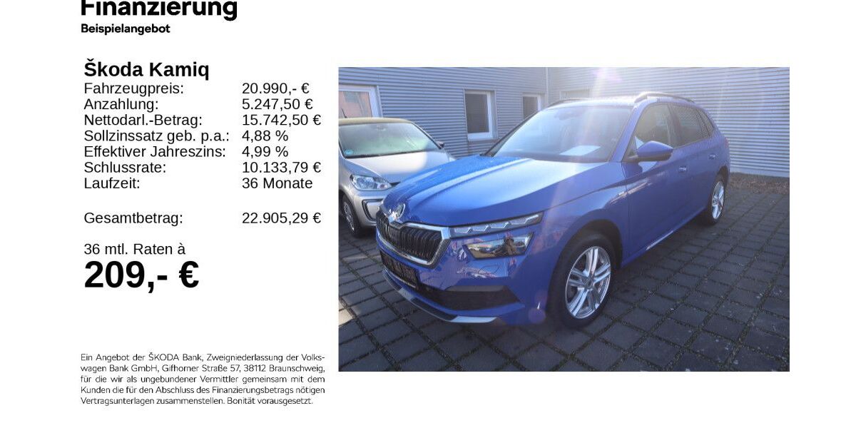 Skoda Kamiq 20.300 km 20.790 &euro; Gifhorn 38518